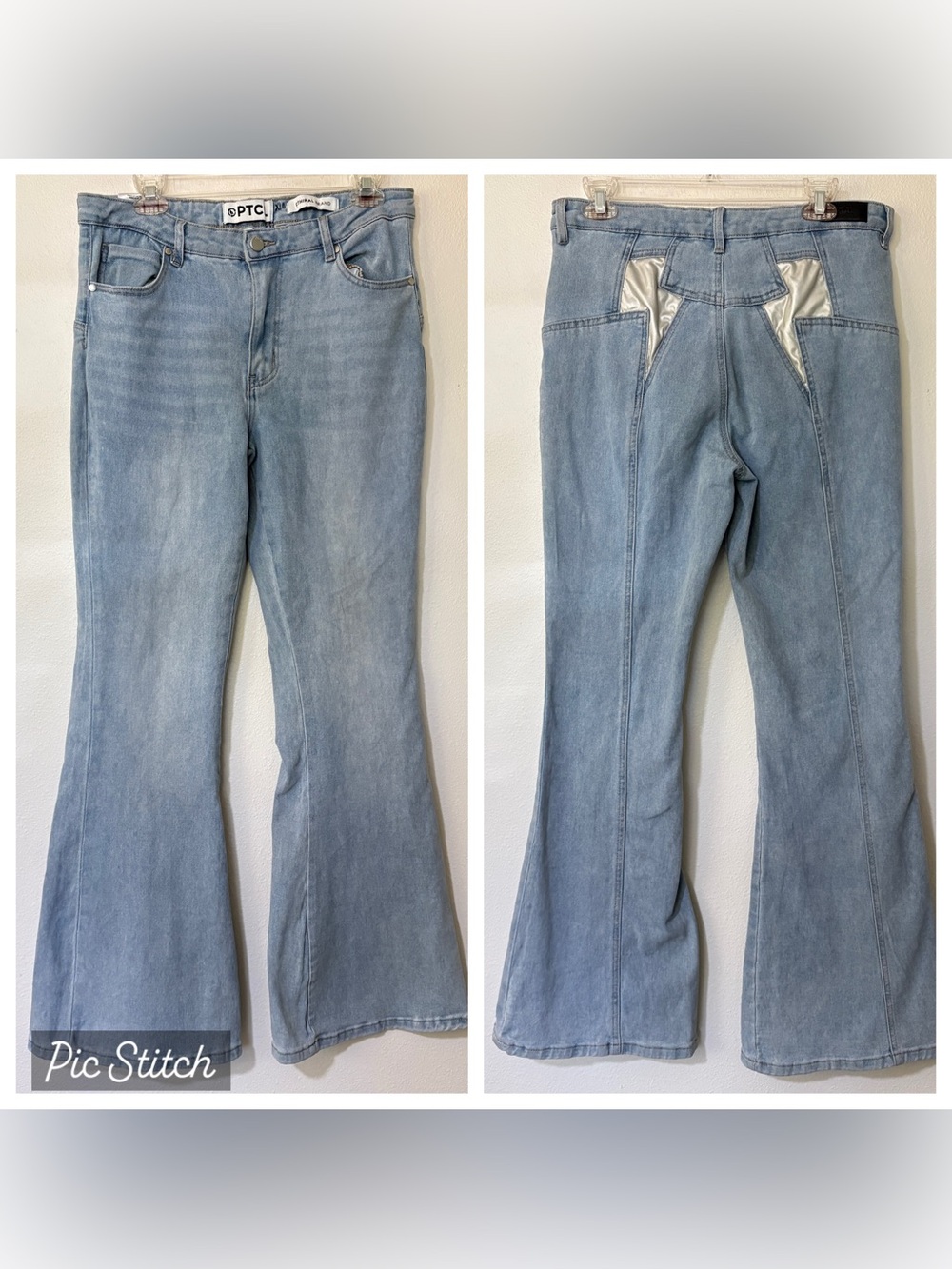 PTCL Ethikal Brand Flare Lightning Bolt Jeans